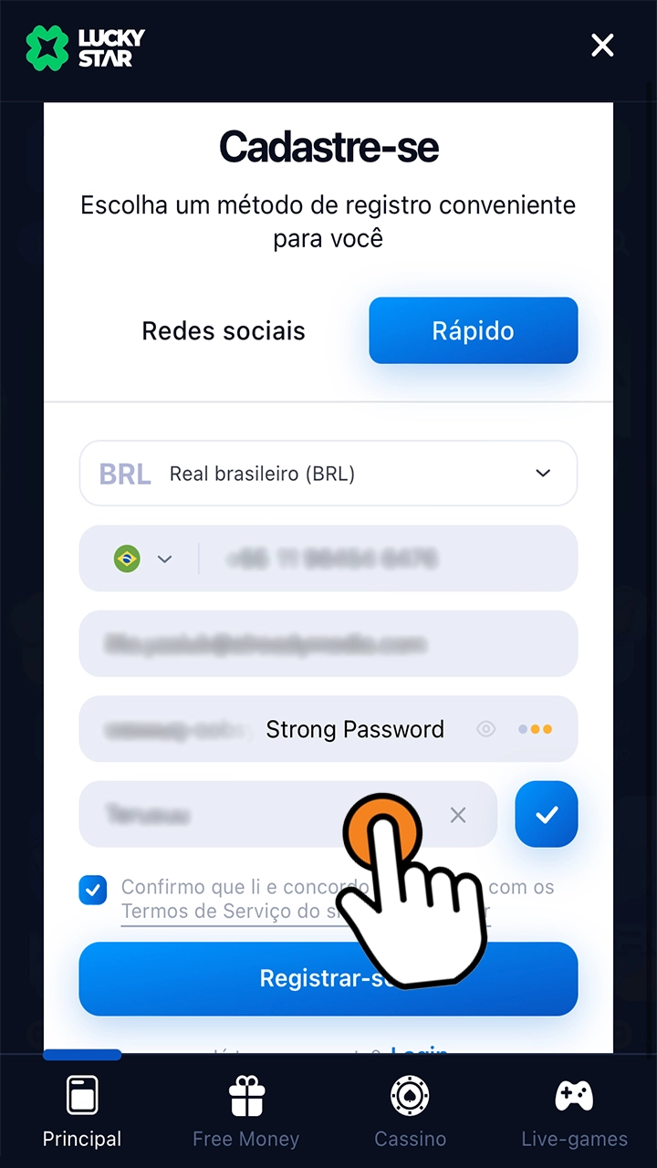 Insira o código promocional Lucky Star para começar a jogar com confiança.